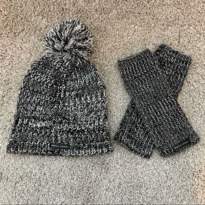 New without Tags Rebecca Minkoff Women's Marled 2 Beanie and Arm Warmer 2pc Set